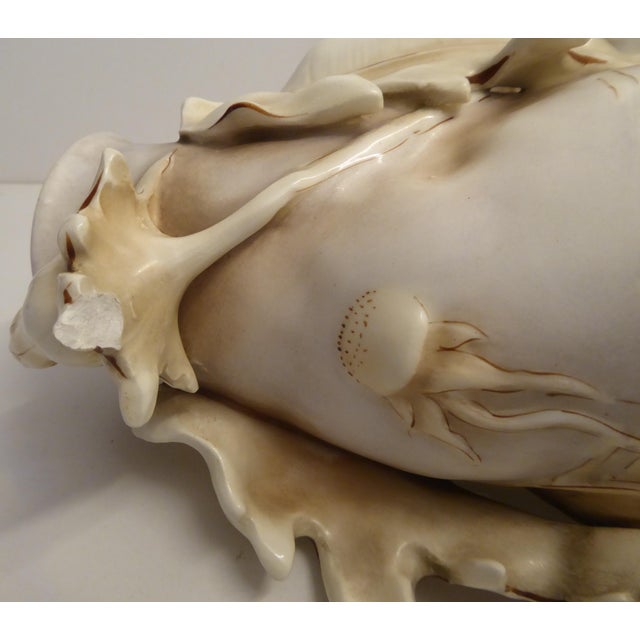 Ceramic Art Nouveau Porcelain Thistles Vases attributed to Amphora / Riessner, Stellmacher, & Kessel, 1890s, Set of 2 For Sale - Image 7 of 18