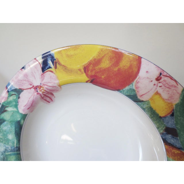 1990s 1990s Mikasa Maxima Exotic Garden Large Rim Soup Bowls- Set of 4 For Sale - Image 5 of 11