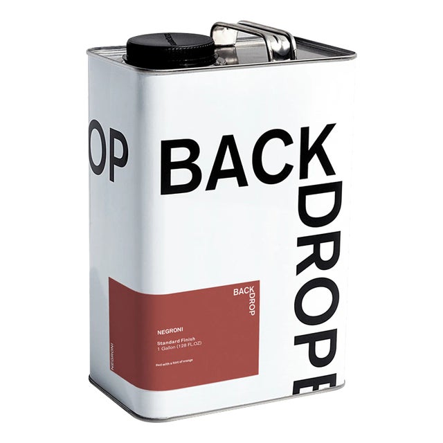 BACKDROP Standard Finish Interior Paint in Negroni (Red with a Hint of Orange) - 1 Gallon For Sale In Los Angeles - Image 6 of 6