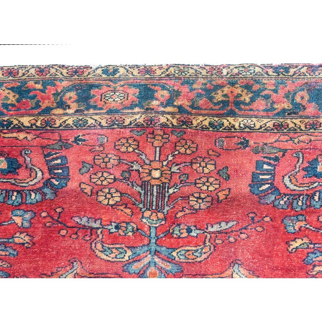 Pink Early 20th Century Persian Lilihan Rug For Sale - Image 8 of 15
