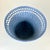 Mid-Century Boho Chic Coastal French Blue Wicker Wastebasket. For Sale - Image 11 of 11