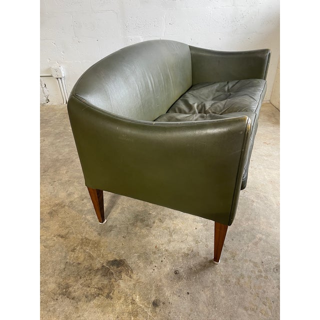 Green Illum Wikkelsø V12 Danish Modern Leather Sofa or Loveseat For Sale - Image 8 of 11