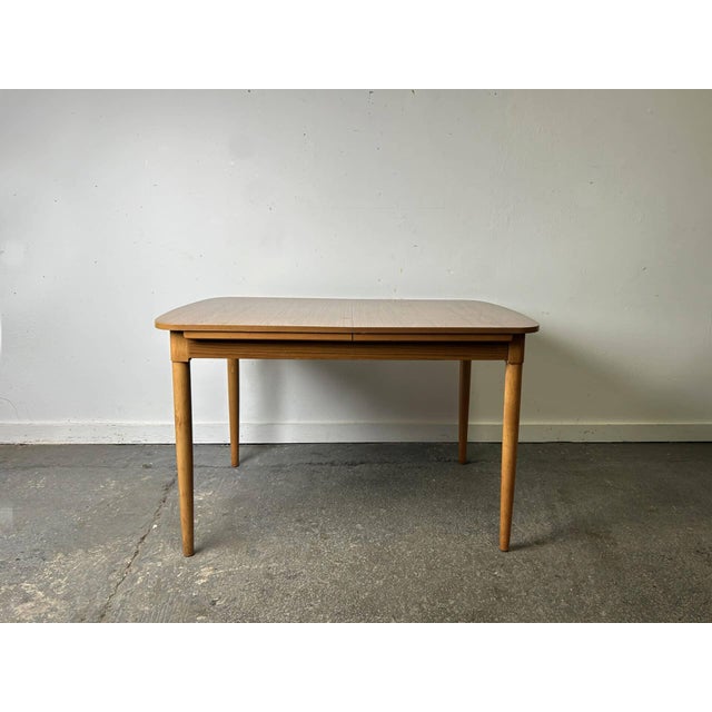 Mid Century Extending Formica Dining Table with Beech Legs from Schreiber, 1960s-70s For Sale - Image 9 of 11