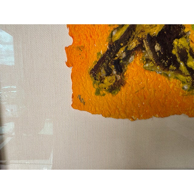 Vintage Abstract Expressionist Acrylic Painting, Signed For Sale - Image 11 of 12