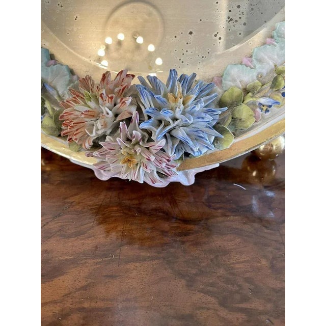 Large Antique Continental Porcelain Easel Mirror For Sale - Image 6 of 13