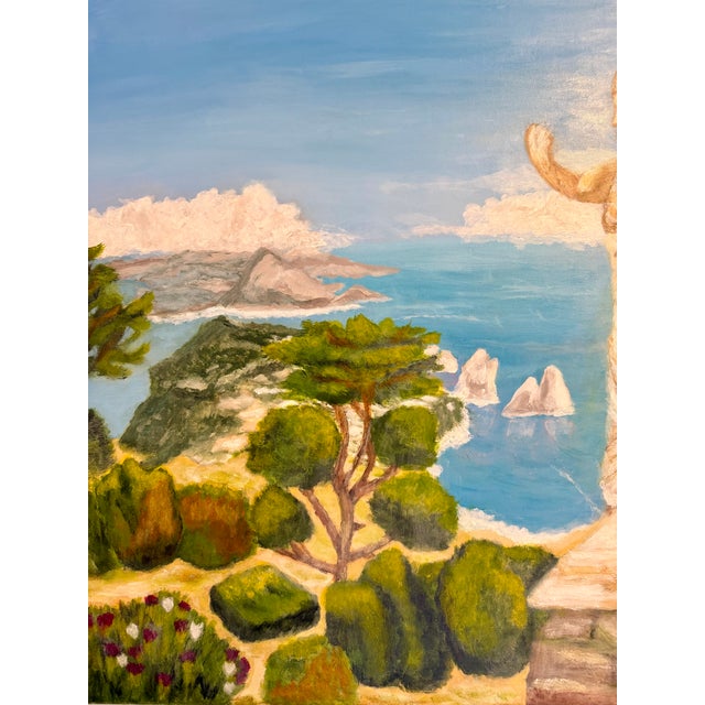 “Gardens of Augustus, Capri” Contemporary Impressionist Style Original Painting Framed For Sale In New York - Image 6 of 8
