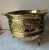 Metal Vintage Brass Footed Planter With Handles Embossing Grape Motif For Sale - Image 7 of 16