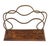 Mid-Century Modern Mid 20th Century Arts and Crafts Twisted Brass and Wood Magazine Rack For Sale - Image 3 of 6