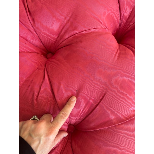 Upholstered Rolling Ottoman For Sale - Image 10 of 10