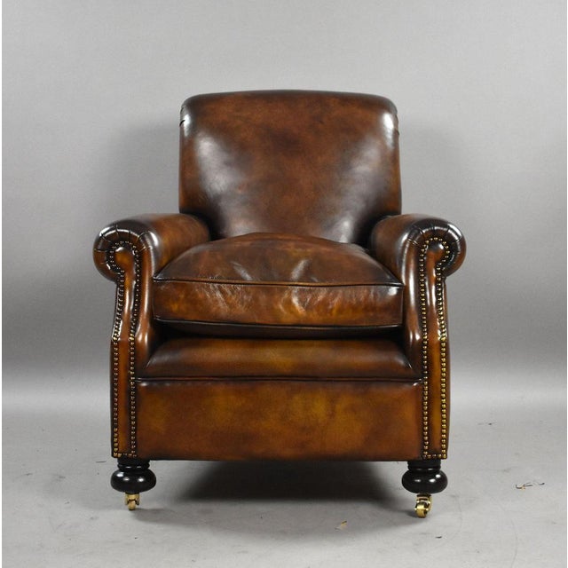 Animal Skin Leather Club Chairs, 1920, Set of 2 For Sale - Image 7 of 10