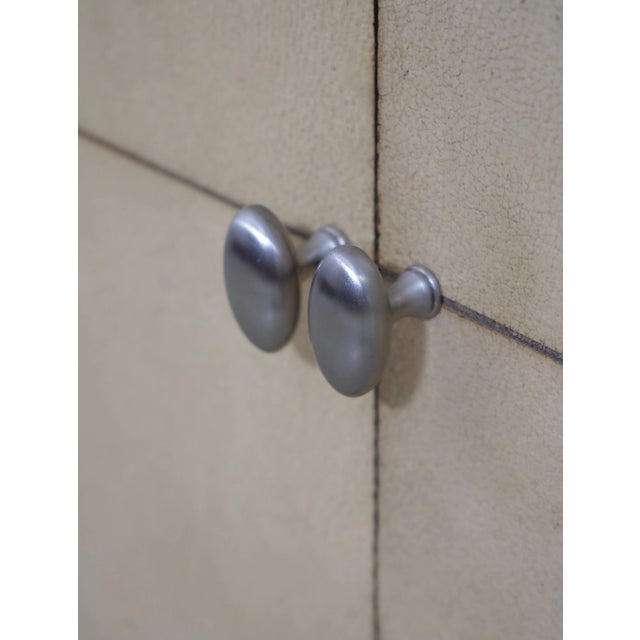 Wood Kreiss Leather Surface Mahogany Modern Console Cabinet For Sale - Image 7 of 18