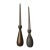 Pair of West Elm Metallic Bronze Taper Candle Holders For Sale