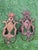 Metal Antique Spanish Revival Cast Iron Double Arm Wall Sconces, a Pair For Sale - Image 7 of 9