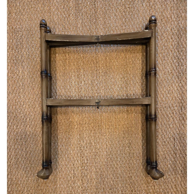 Mid 20th Century Two-Tier Bamboo Accent Table For Sale - Image 5 of 5
