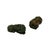 Stone Pair Natural Jade Stone Green Brown Pixiu Fengshui Fortune Pendants Figures For Sale - Image 7 of 9