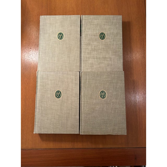 Set of 4 Charles Dickens books from 1940's. Beautiful condition. Ivory linen with beautiful CD monogram on front. Titles...
