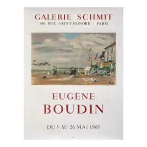 1965 French Exhibition Poster, Galerie Schmit, Eugene Boudin