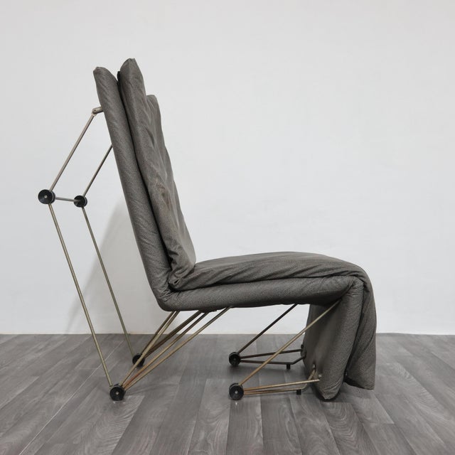 Postmodern Geometric Lounge Chair, 1980s For Sale - Image 14 of 14