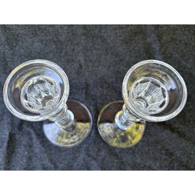 Glass Waterford Crystal Candlesticks "Kenmare" a Pair For Sale - Image 7 of 13