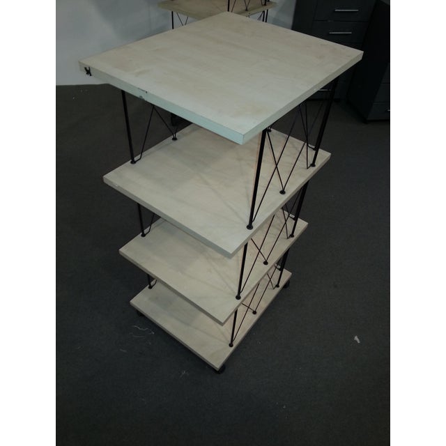 Modern Modular Bedside Tables with Black Iron Uprights, 1980s, Set of 2 For Sale - Image 3 of 4