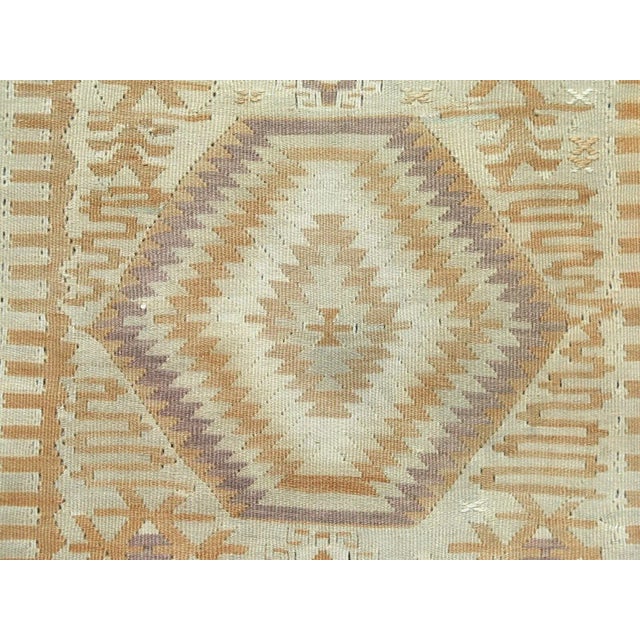 Distressed Vintage Turkish Kilim - 52"x122" For Sale - Image 10 of 12