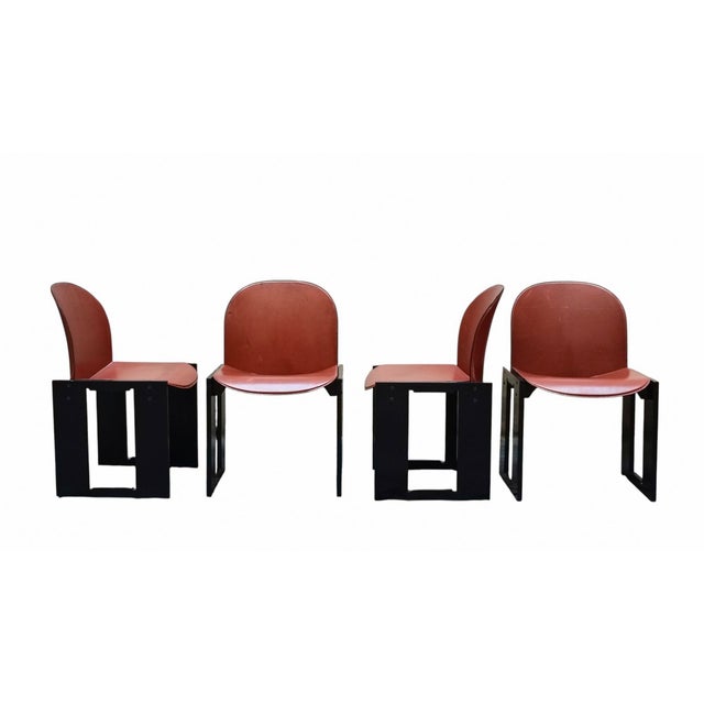 1970s Vintage Italian Dialogo Chairs by Afra & Tobia Scarpa for B&B Italia, 1970s, Set of 4 For Sale - Image 5 of 10