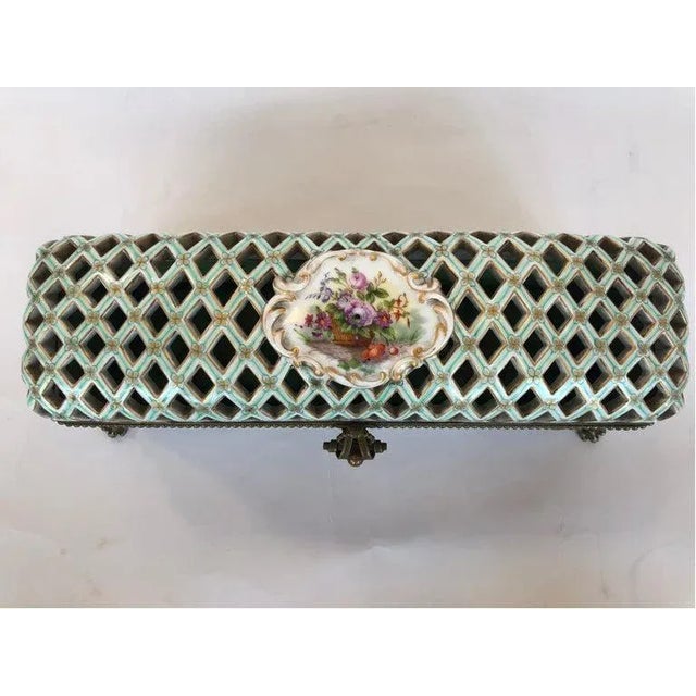 Antique French Porcelain Box For Sale - Image 4 of 5