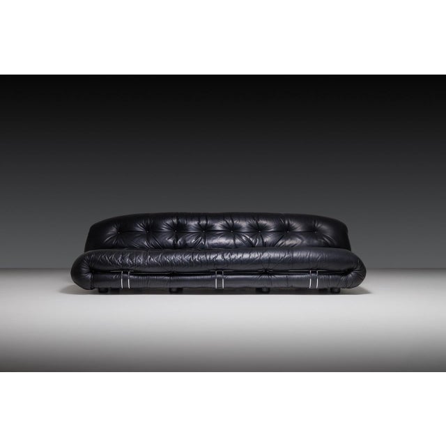 Animal Skin Soriana 3-Seater Sofa by Afra and Tobia Scarpa for Cassina, 1980s For Sale - Image 7 of 8