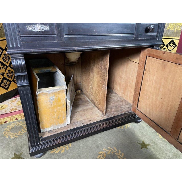 Wood Napoleon III Blackened Wood Vanity Unit For Sale - Image 7 of 13