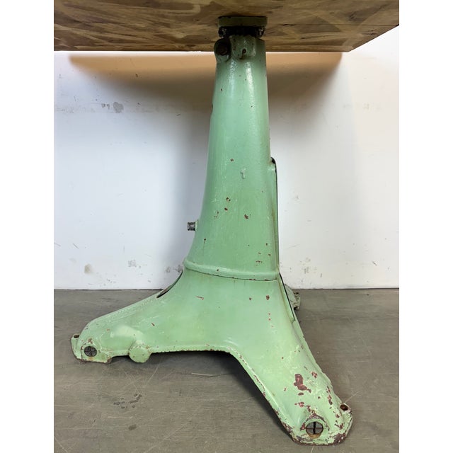 Industrial Green Cast Iron Table, 1960s For Sale - Image 10 of 18