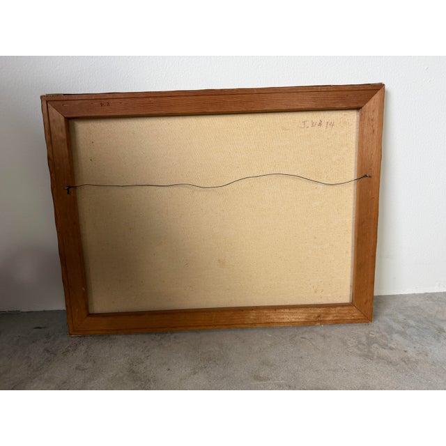 1970s C. Jackson Expressionist Abstract Oil on Canvas Painting – Signed, Unframed For Sale - Image 12 of 12