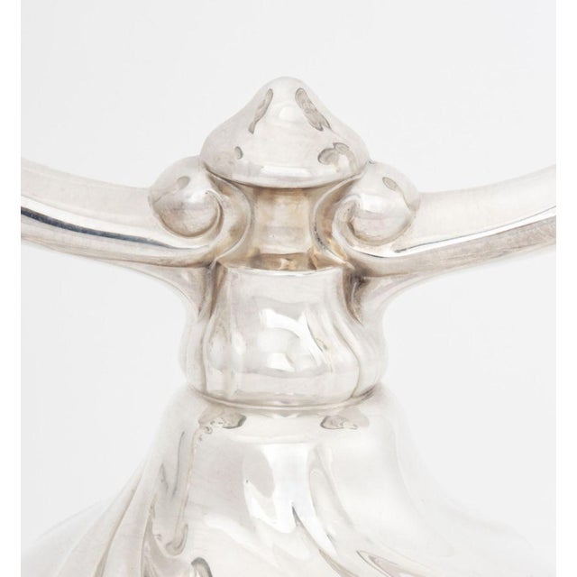 Late 20th Century British Art Deco Silver PCandelabra, Pair For Sale - Image 5 of 9