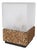 Mid 20th Century Danish Modern Cork and Glass Table Lamp For Sale