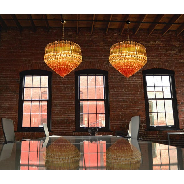 Quadriedri Murano Glass Chandeliers, Set of 2 For Sale - Image 4 of 18
