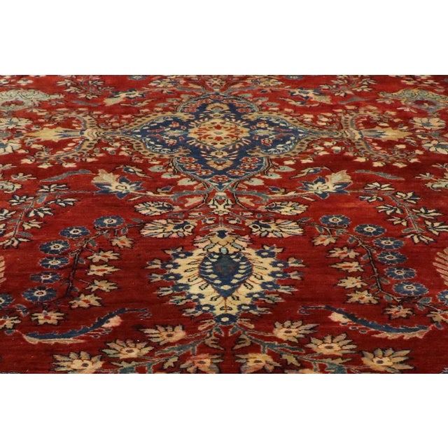 Textile Antique Persian Mohajeran Sarouk Rug, 08'10 X 12'00 For Sale - Image 7 of 11