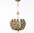 Vintage brass and crystal open globe pendant light with three illumination. Spain, circa 1960s. Priced each. This light...