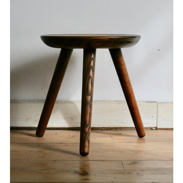 Vintage Tripod Stool in Wood, 1950s, in Very Good conditions. Designed 1950 to 1959