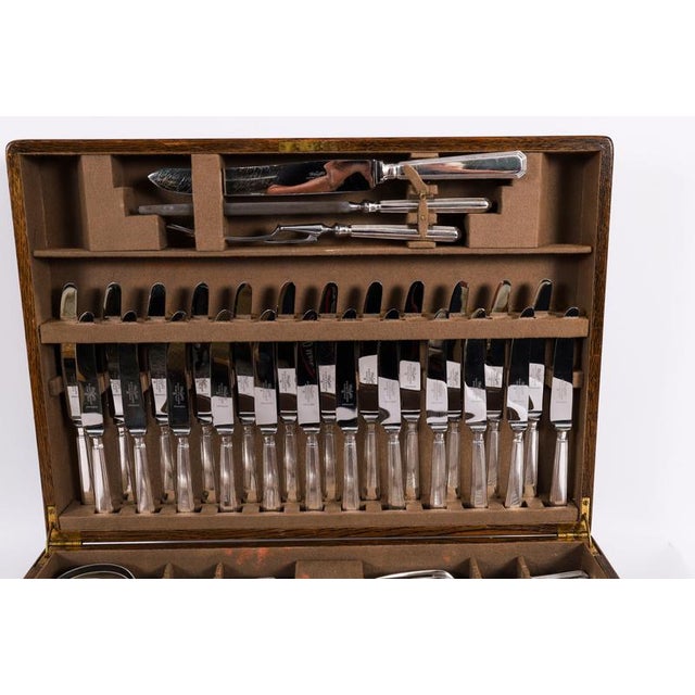 Vintage Silver Plate Cutlery Set from Mappin & Webb, Set of 93 For Sale - Image 15 of 17