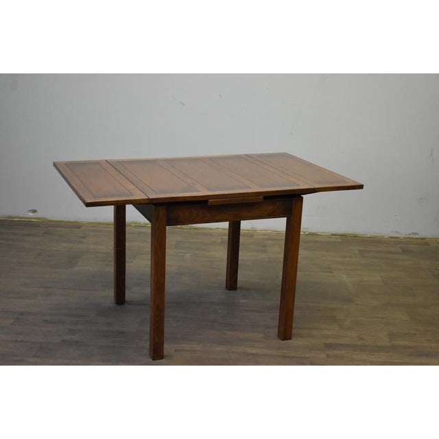 Wood Mission Oak Kitchen Table With 2 Leaves - 2 Stain Options - Walnut For Sale - Image 7 of 10