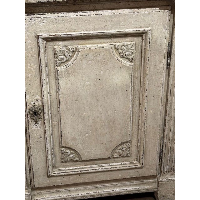 19th Century French Regence' Carved and Painted White Sideboard For Sale In Dallas - Image 6 of 6