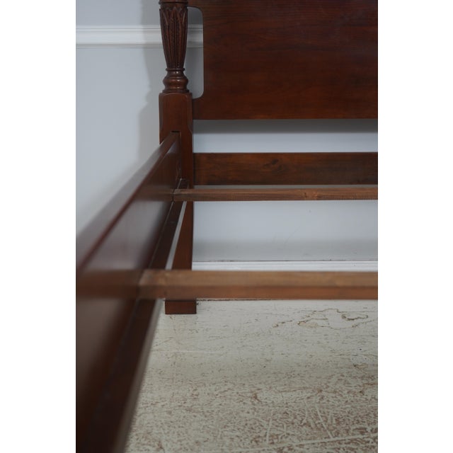Harden Queen Size Rice Carved Poster Bed For Sale - Image 12 of 17