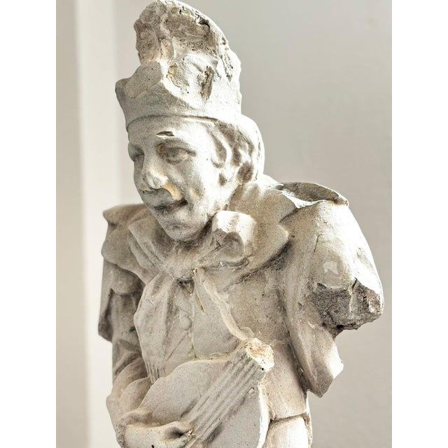 Carved Sculpture of Lucky Minstrel, 1700, Stone For Sale - Image 3 of 14