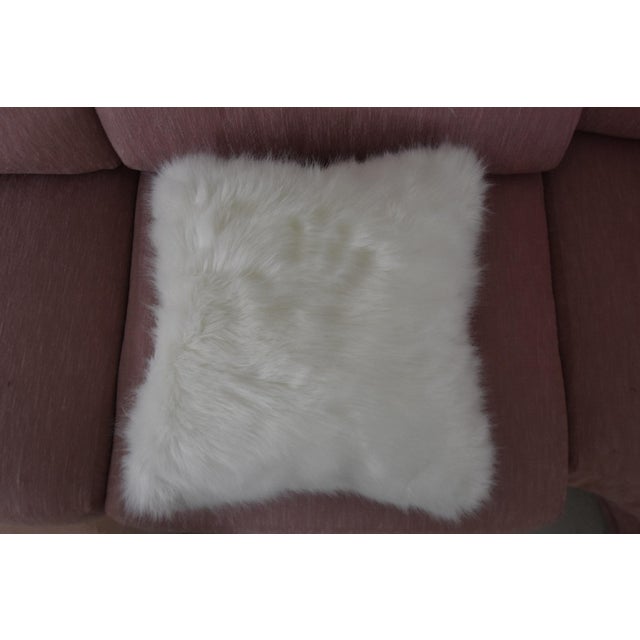 White Faux Fur Pillow Cover Chairish