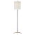 Thomas O'Brien by Visual Comfort Signature Caron Floor Lamp in Bronze and Hand-Rubbed Antique Brass with Linen Shade For Sale