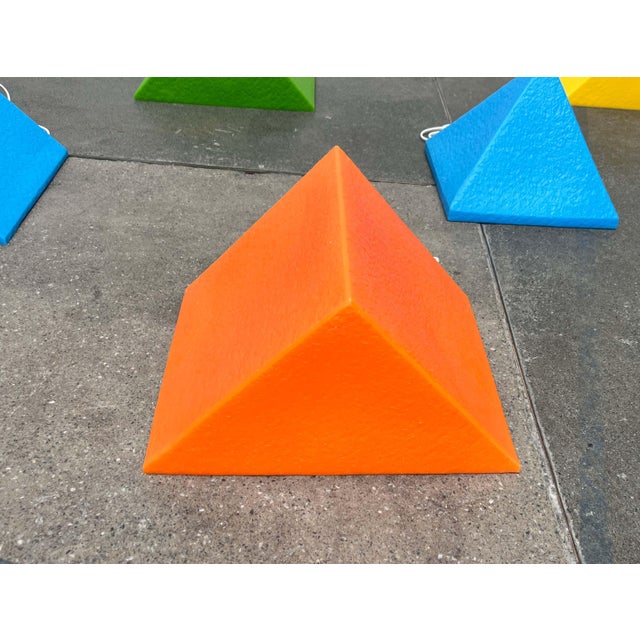 Postmodern Orange Prism Shape Floor or Table Lamp from Heico, 1980s For Sale - Image 6 of 18