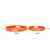 Wood Saint Tropez Round Tray Set of 2 - Orange For Sale - Image 7 of 10