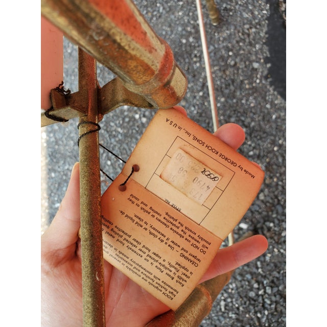 Gold Mid 20th Century George Koch Sons, Inc Hollywood Regency Gold Brass Bamboo Vanity with Mirror For Sale - Image 8 of 12