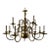 Antique Dutch Baroque Style Brass 12 Light Chandelier For Sale