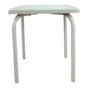 Mid Century Modern Outdoor Patio End Table With Fiberglass Top