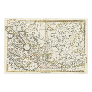 Antique Map of Middle East, Georgia and Tartary by Bonne, 1780s For Sale